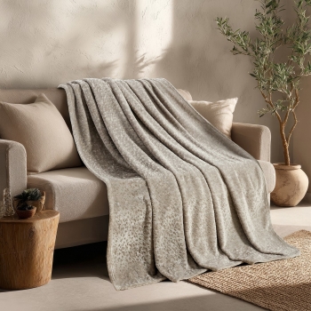 Ριχτάρι Flannel Διθέσιου 170x250εκ. Giza Greige Melinen 20005202