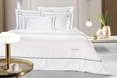 Σετ Σεντόνια Βαμβακερά King 270x280εκ. Elite White-Marine Guy Laroche