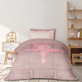 Κουβερτοπάπλωμα Fleece-Sherpa Μονό 160x220εκ. Kid 4920 Nude-Ροζ Das Kids