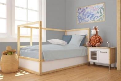 Παπλωματοθήκη Βαμβακερή Κούνιας 120x160εκ. Solid 505 Light Blue-Grey DimCol