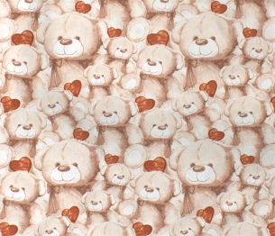 Πάνα Χασές Bebe Βαμβακερή 80x80εκ. Teddy Bear 535 Beige Dimcol