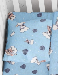 Μαξιλαροθήκη Φάκελος Φανελένια Bebe 35x45εκ. Προβατάκι 06 Sky Blue DIMcol