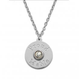 Κολιέ Steel Silver Marble Proud MaMa PM-467