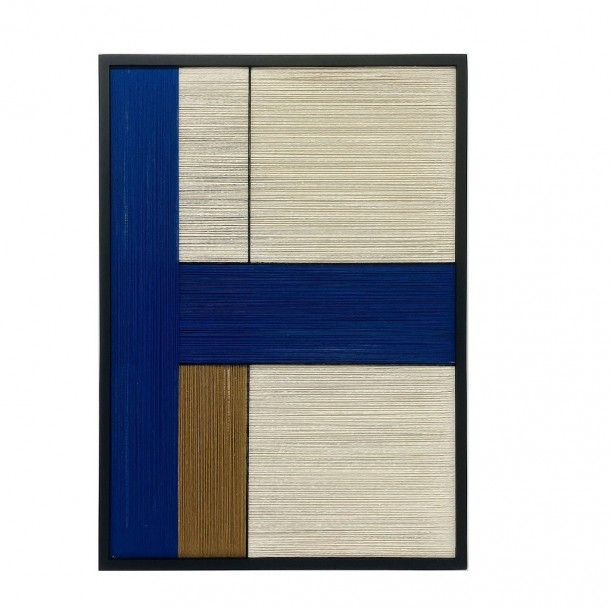 Πίνακας Με Ξύλινη Κορνίζα Και Νήμα Multi ESPIEL 50x2,5x70εκ. NIM121