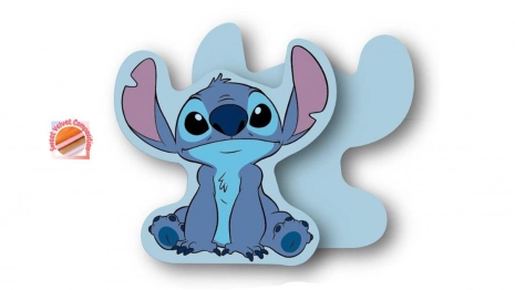 Διακοσμητικό Μαξιλάρι Μικρό Disney Home Velboa 15εκ. Stitch 85 Sky Blue DimCol