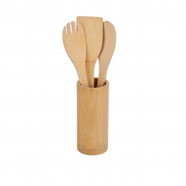 Εργαλεία Μαγειρικής Σετ 4τμχ Με Θήκη Bamboo Essentials Estia 02-18191