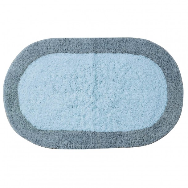 Ταπέτο Μπάνιου Βαμβακερό 50x80εκ. Bathmats 0668 Γαλάζιο-Μπλε Das Home