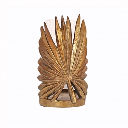 Κηροπήγιο Κεραμικό Χρυσό-Μπρονζέ Art Et Lumiere Φ14,5x23,5εκ. 35032
