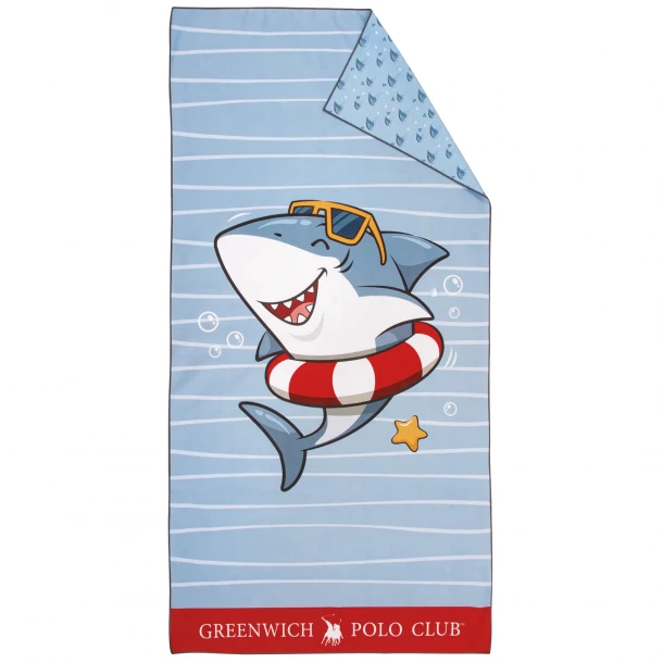 Πετσέτα Θαλάσσης Microfiber 70x140εκ. Junior 4044 Κόκκινη-Μπλε Greenwich Polo Club