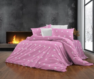 Σετ Σεντόνια 4τμχ Polycotton King 240x270εκ. Αίσθησις 608 Pink DimCol