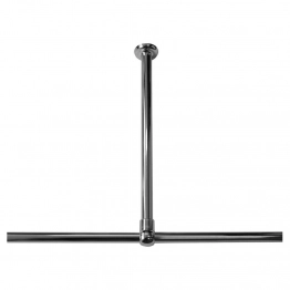 Στήριγμα Οροφής Για Βραχίονα Μπάνιου Γωνιακό Αλουμινίου Chrome 2,8x2,8x60εκ. Sealskin 276668618