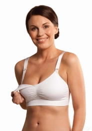 Σουτιέν Θηλασμού Χωρίς Ραφές Με Ενίσχυση Padded Λευκό Large Carriwell CW3302