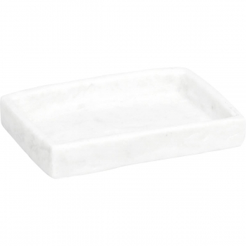 Σαπουνοθήκη Polyresin Λευκή 9x12,5x2εκ. MRShome DS-8880L07