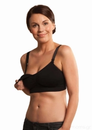 Σουτιέν Θηλασμού Χωρίς Ραφές Με Ενίσχυση Padded Μαύρο Extra Large Carriwell CW3323