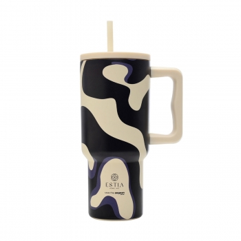 Θερμός Ανοξείδωτος Straw Tumbler XL 14,5x10x22,5εκ.-900ml Bold Drift Save The Aegean Estia 01-36249