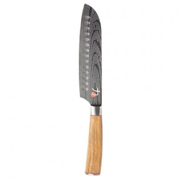 Μαχαίρι Santoku Ανοξείδωτο-Ξύλινο Bergner 17,5εκ. BG04168000