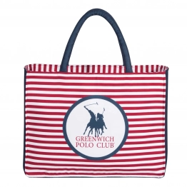 Τσάντα Θαλάσσης Polyester 46x36εκ. Essential 4027 Μπλε-Κόκκινη Greenwich Polo Club