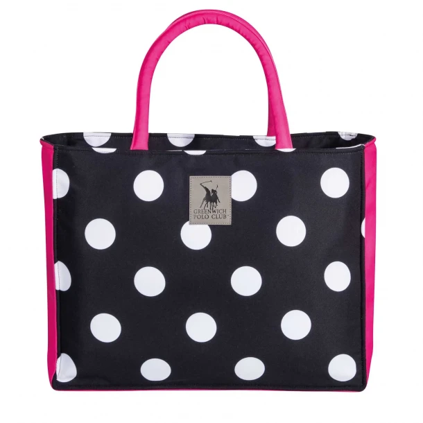 Τσάντα Θαλάσσης Polyester 46x36εκ. Essential 4068 Μαύρη-Φούξια Greenwich Polo Club