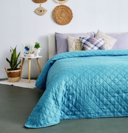 Κουβερλί Microfiber Μονό 160x200εκ. Sadie Petrol SB HOME