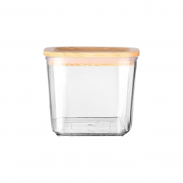 Δοχείο Αποθήκευσης Πλαστικό-Bamboo Essentials Estia 500ml-10x10x9εκ. 01-24253