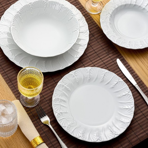 Σερβίτσιο Φαγητού Σετ 20τμχ Πορσελάνης Jasmine White CRYSPO TRIO 29.000.40