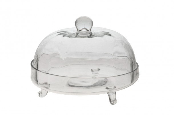 Τουρτιέρα Γυάλινη Διάφανη Με Βάση 29,5x23εκ. Zen Collection 18.6.43445-ΖΕΝ