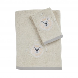 Σετ Πετσέτες 2τμχ Βαμβακερές Με Κέντημα Fun 4979 Taupe Das Baby