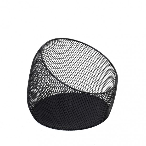 Καλάθι Μεταλλικό Στρογγυλό Μαύρο 22x22x13,5εκ. ESPIEL HOT1005