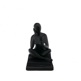 Διακοσμητική Επιτραπέζια Φιγούρα Polyresin Μαύρη ESPIEL 7,5x6x13εκ. FAD223