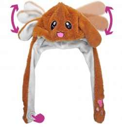 Σκούφος Σκύλος Με Κίνηση Στα Αυτιά Καφέ 35x50εκ. Carnavalista 3-2393