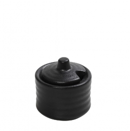 Ντιπ Με Καπάκι Stoneware Μαύρο Mianmar ESPIEL 100ml GMT205K5