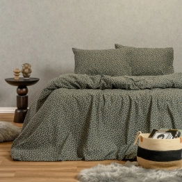 Σετ Σεντόνια Φανελένια Υπέρδιπλα 235x260εκ. Elise Blue Winter Line Melinen 20005057