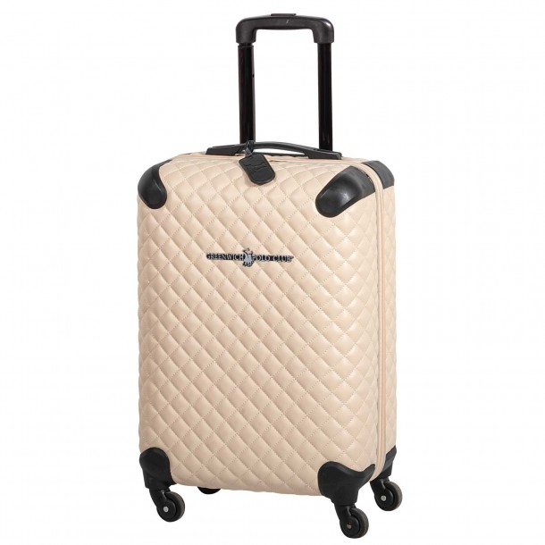 Βαλίτσα Large 65x43x27εκ. Premium 7504 Leather Like Ivory Greenwich Polo Club