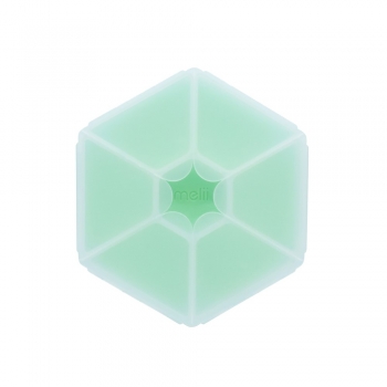 Φαγητοδοχείο Πλαστικό Με 6 Χωρίσματα Snackle Box Hexagon Mint Melii MEL23730