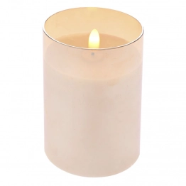 Κερί Led Μπαταρίας Σε Μελί Γυάλινη Βάση 7,5x15εκ. iliadis 76402