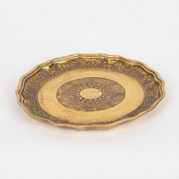 Διακοσμητικός Δίσκος Polyresin Χρυσός 26x26x2,5εκ. ESTHETI 752-16081