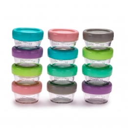 Σετ 12τμχ Δοχεία Γυάλινα Με Καπάκι 59ml Melii MEL16700