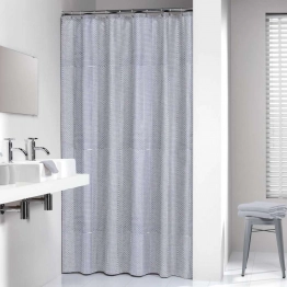 Κουρτίνα Μπάνιου Αδιάβροχη Υφασμάτινη 180x200εκ. Wave Blue Elemental Sealskin 233711324