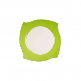 Πιάτο Φαγητού Πορσελάνης Λευκό-Λαχανί Roma Art Et Lumiere 30,5εκ. 07283