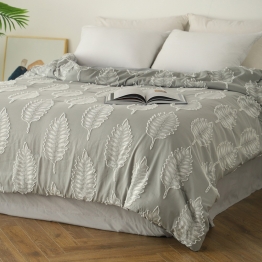 Κουβερλί Κεντητό Prewashed Polyester Μονό 160x240εκ. Isla Grey Melinen 20002209