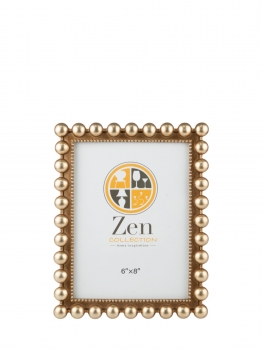 Κορνίζα Με Μπίλιες Χρυσή-Καφέ 15x20εκ. Zen Collection 25.2.50692