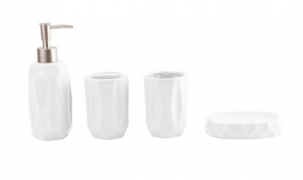 Σετ Μπάνιου 4τμχ Κεραμικό Bliss White Matte 2435837