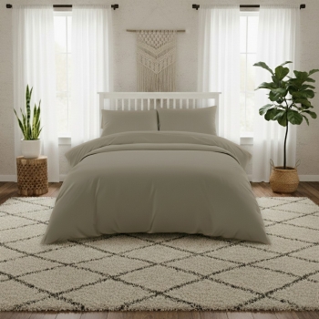 Σεντόνι Μεμονωμένο Βαμβακοσατέν King Size 270x270εκ. Olive-Grey Lavish Satin Line Melinen 20005600
