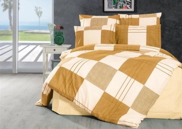 Παπλωματοθήκη Polycotton Μονή 160x240εκ. Κίρκη 437 Golden Beige DimCol
