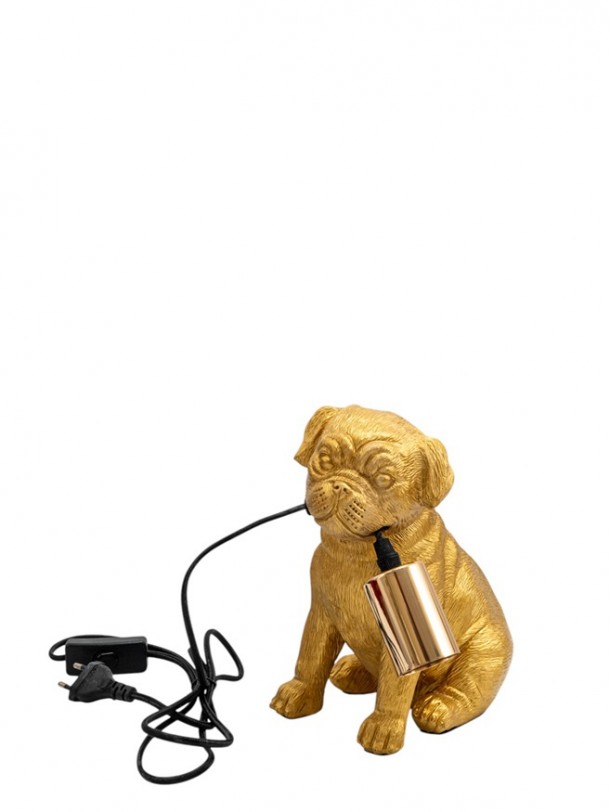 Φωτιστικό Επιτραπέζιο Polyester Χρυσό Σκύλος 13x19,5x22,5εκ. Zen Collection 25.52.52344
