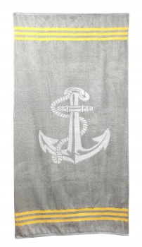 Πετσέτα Θαλάσσης Βαμβακερή Βελουτέ Ζακάρ 85x160εκ. Design 8 Komvos Home 7088885-29