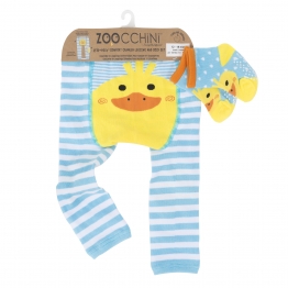 Σετ Παντελόνι & Κάλτσες Grip Easy Crawler Puddles the Duck 6-12 Μηνών Zoocchini ZOO12503-6m-12m