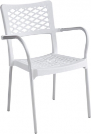Καρέκλα Εξωτερικού Χώρου Αλουμινίου-Πλαστική 55x48x83εκ. SI040/W