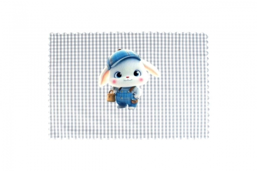 Σουπλά Παιδικό Polyester 35x50εκ. Cap Bunny 38 Γκρι DimCol
