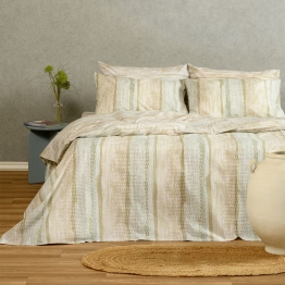 Παπλωματοθήκη Polycotton Υπέρδιπλη 225x245εκ. Fuji Mocca Casual Line Melinen 20004807